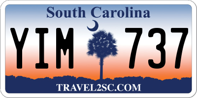 SC license plate YIM737