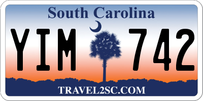 SC license plate YIM742