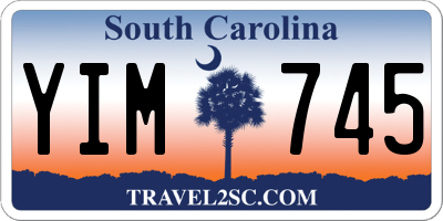 SC license plate YIM745