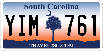 SC license plate YIM761