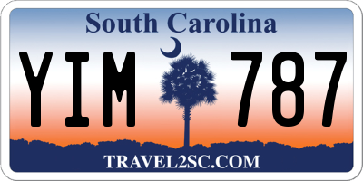 SC license plate YIM787