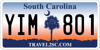 SC license plate YIM801