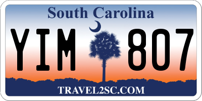SC license plate YIM807