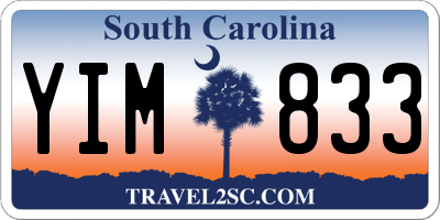 SC license plate YIM833