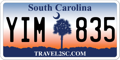 SC license plate YIM835