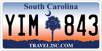 SC license plate YIM843