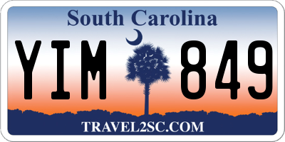 SC license plate YIM849