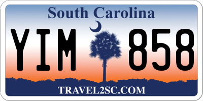 SC license plate YIM858