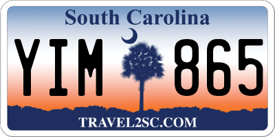 SC license plate YIM865