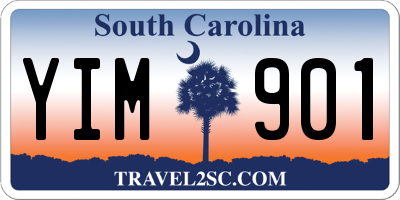 SC license plate YIM901