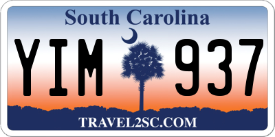 SC license plate YIM937