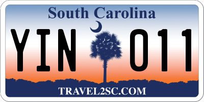SC license plate YIN011