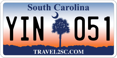 SC license plate YIN051