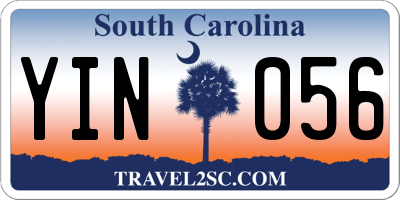 SC license plate YIN056
