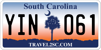 SC license plate YIN061