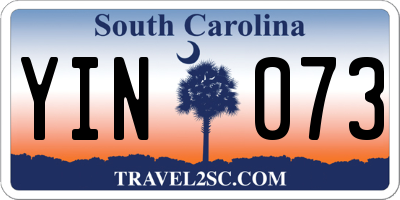 SC license plate YIN073