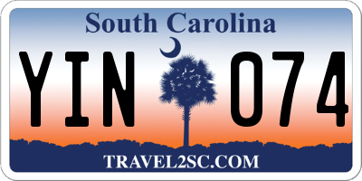 SC license plate YIN074