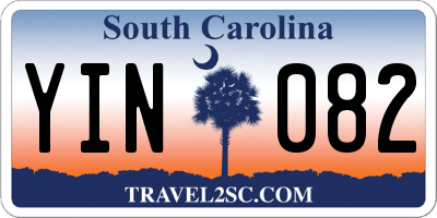 SC license plate YIN082