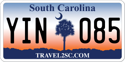 SC license plate YIN085