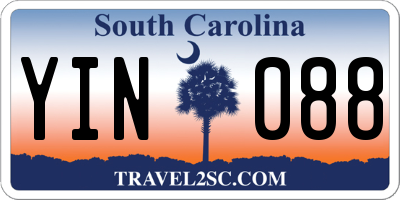 SC license plate YIN088