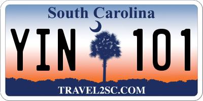 SC license plate YIN101