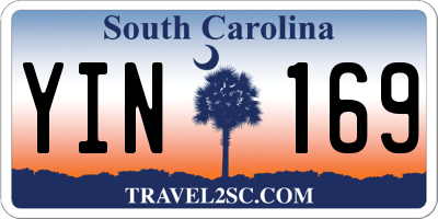 SC license plate YIN169
