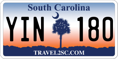 SC license plate YIN180