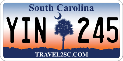 SC license plate YIN245