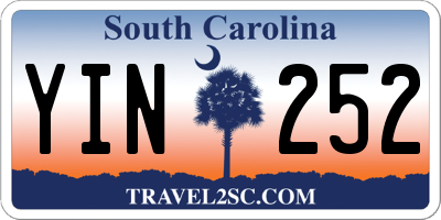SC license plate YIN252