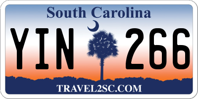 SC license plate YIN266