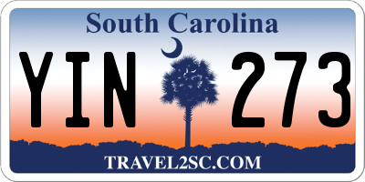 SC license plate YIN273