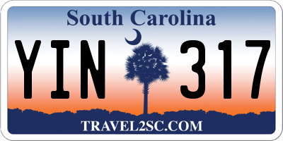 SC license plate YIN317