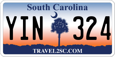 SC license plate YIN324
