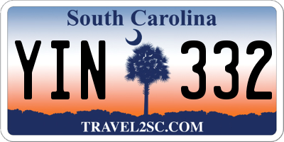 SC license plate YIN332