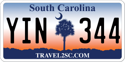 SC license plate YIN344