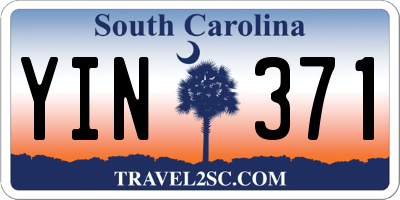SC license plate YIN371