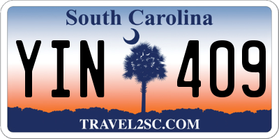 SC license plate YIN409