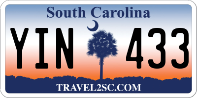 SC license plate YIN433