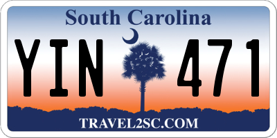 SC license plate YIN471