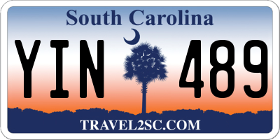 SC license plate YIN489
