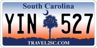 SC license plate YIN527