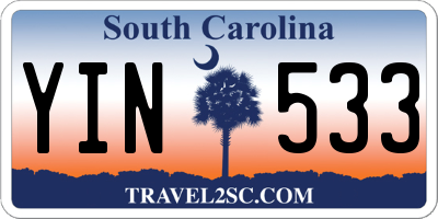 SC license plate YIN533