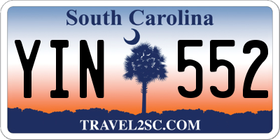 SC license plate YIN552
