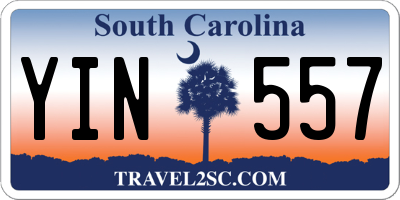 SC license plate YIN557