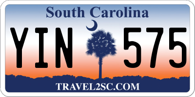 SC license plate YIN575