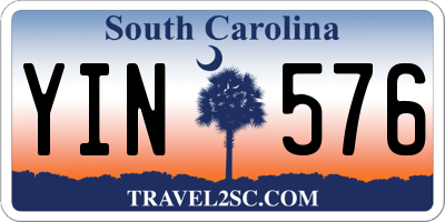 SC license plate YIN576