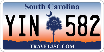 SC license plate YIN582