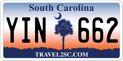 SC license plate YIN662