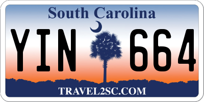 SC license plate YIN664