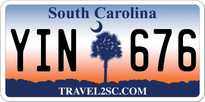 SC license plate YIN676